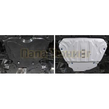 Защита картера + КПП алюминий 4 мм RIVAL для Toyota Rav4 (XA50), V - 2.0; 2.5; 2 Части 2019-/Lexus NX 250, V - 2.5 2021-