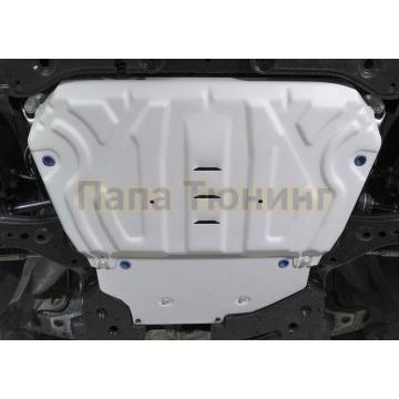 Защита картера + КПП алюминий 4 мм RIVAL для Toyota Rav4 (XA50), V - 2.0; 2.5; 2 Части 2019-/Lexus NX 250, V - 2.5 2021-