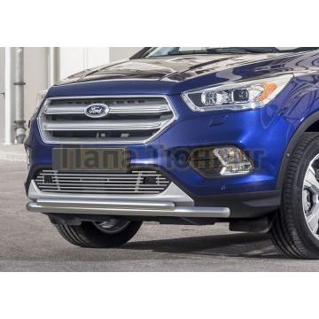 Решетка бампера d10 (с передними парктрониками) Rival для Ford Kuga 2016-