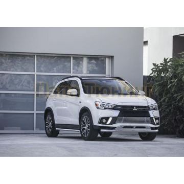 Решетка бампера d10 Rival для Mitsubishi ASX 2017-