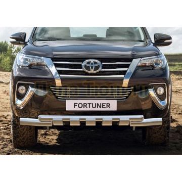 Решетка бампера d10 Rival для Toyota Fortuner 2017-