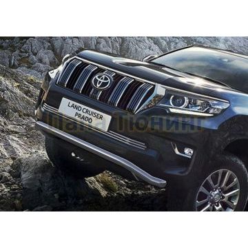 Решетка бампера d10 Rival для Toyota Land Cruiser 150 Prado, кроме Style и TRD 2017-