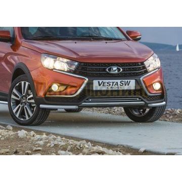 Решетка бампера d10 Rival для Lada Vesta SW Cross 2017-