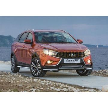 Решетка бампера d10 Rival для Lada Vesta SW Cross 2017-
