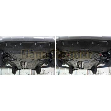 Комплект защит картер + КПП + топливный бак + редуктор АвтоБРОНЯ для Toyota Rav4 (XA50), V - 2.0; 2.5 2019-