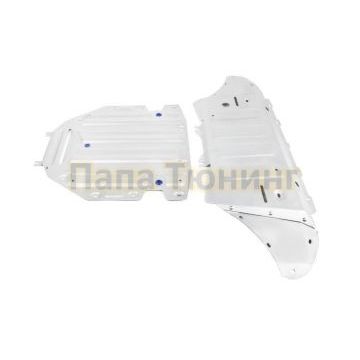 Комплект защит картер + КПП алюминий 4 мм RIVAL для Audi Q8, V - 3.0 2019-