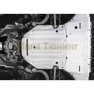 Комплект защит картер + КПП алюминий 4 мм RIVAL для Audi Q8, V - 3.0 2019-