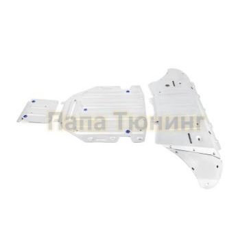 Комплект защит картер + КПП + РК алюминий 4 мм RIVAL для Audi Q8, V - 3.0 2019-