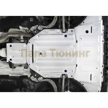 Комплект защит картер + КПП + РК алюминий 4 мм RIVAL для Audi Q8, V - 3.0 2019-