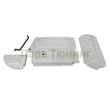 Комплект защит радиатор + КПП алюминий 4 мм RIVAL для BMW 3-series (G20), V - 2.0d; 3.0 (387 л.с.); полный привод 2019-