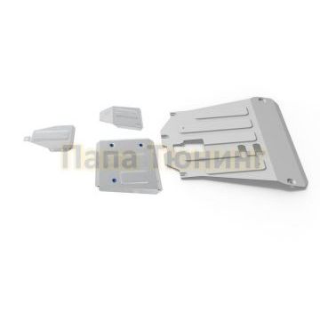 Комплект защит картер + КПП + топливный бак + адсорбер + редуктор алюминий 4 мм RIVAL для Kia Seltos, V - 1.6; 2.0; полный привод 2019-