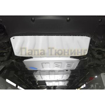 Комплект защит радиатор + картер + КПП + РК алюминий 4 мм RIVAL для Mercedes-Benz X-Class, V - 2.3TD; полный привод 2018-