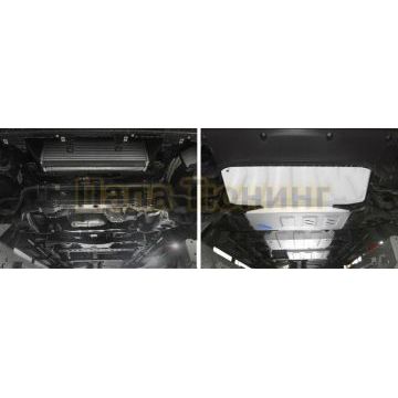 Комплект защит радиатор + картер + КПП + РК алюминий 4 мм RIVAL для Mercedes-Benz X-Class, V - 2.3TD; полный привод 2018-