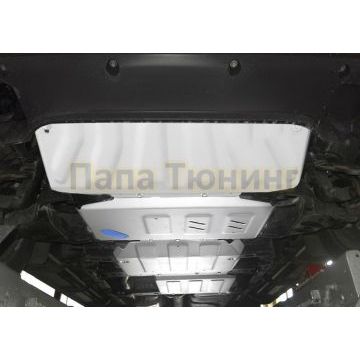 Комплект защит радиатор + картер + КПП + РК алюминий 4 мм RIVAL для Mercedes-Benz X-Class, V - 2.3TD; полный привод 2018-