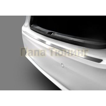 Накладка на задний бампер (1 шт.) Rival для Toyota Corolla 2018-