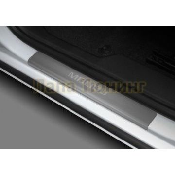 Накладки порогов  (2 шт.) Rival для Chevrolet Malibu 2015-2018; 2018-