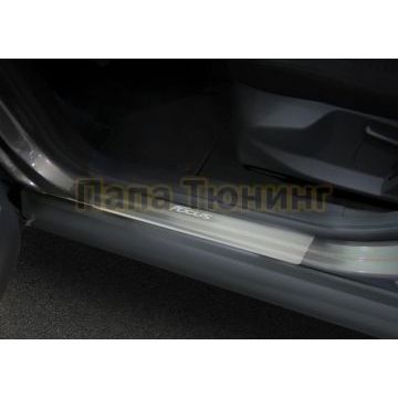 Накладки порогов  (4 шт.) Rival для Ford Focus III 2015-