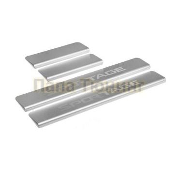 Накладки порогов  (4 шт.) Rival для Kia Sportage 2016-2018; 2018-2021