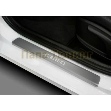 Накладки порогов  (4 шт.) Rival для Kia CEED III Хэтчбек / Универсал 2018-