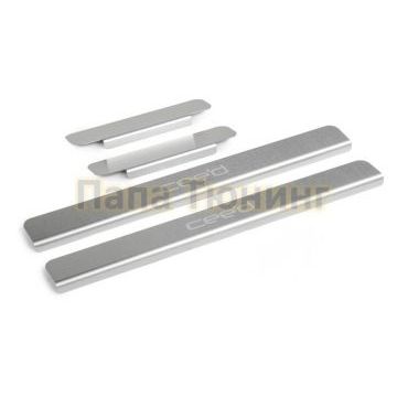 Накладки порогов  (4 шт.) Rival для Kia CEED III Хэтчбек / Универсал 2018-