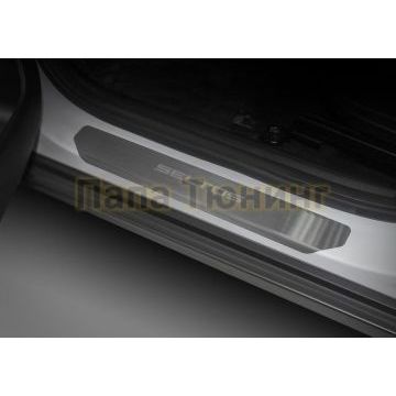 Накладки порогов  (4 шт.) Rival для Kia Seltos 2020-