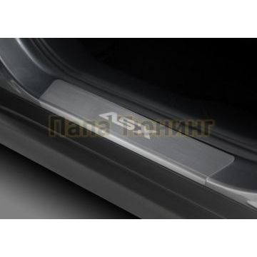 Накладки порогов  (4 шт.) Rival для Mitsubishi ASX I / I рестайлинг / I рестайлинг 2 / I рестайлинг 3 2010-2013 / 2012-2016 / 2016-