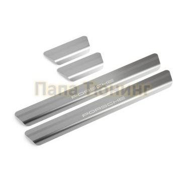 Накладки порогов  (4 шт.) Rival для Porsche Macan I рестайлинг 2018-