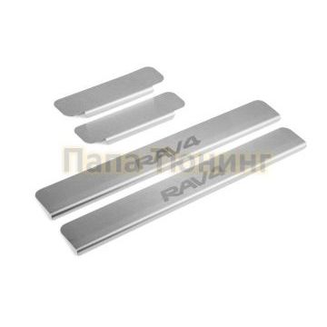 Накладки порогов  (4 шт.) Rival для Toyota RAV4, СА30 2005-2010