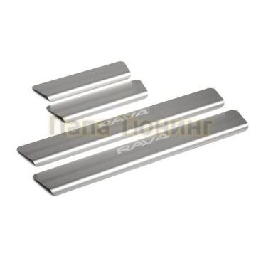 Накладки порогов  (4 шт.) Rival для Toyota RAV4 2019-