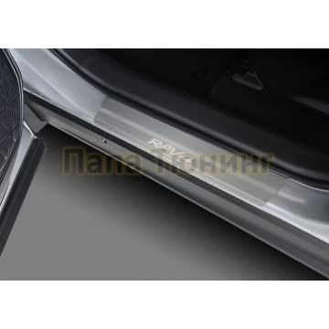Накладки порогов  (4 шт.) Rival для Toyota RAV4 2019-