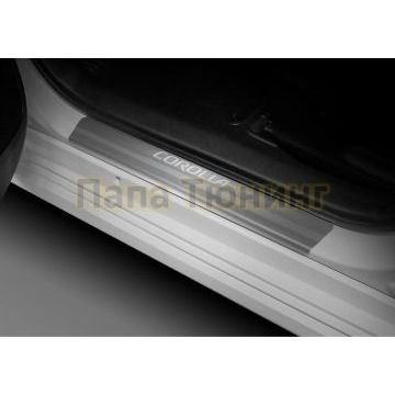 Накладки порогов  (4 шт.) Rival для Toyota Corolla 2018-