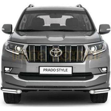 Защита переднего бампера d57 уголки Rival для Toyota Land Cruiser 150 Prado Style 2019-