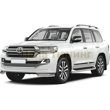 Защита переднего бампера d76 уголки Rival для Toyota Land Cruiser 200 Executive Lounge 2018-