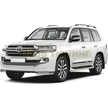 Защита переднего бампера d57 уголки Rival для Toyota Land Cruiser 200 Executive Lounge 2018-