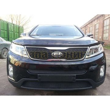 Защита радиатора черная нижняя РусСталь для Kia Sorento 2012-2020