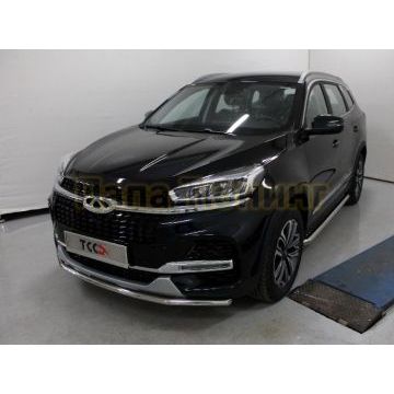 Защита передняя нижняя 42,4 мм ТСС для Chery Tiggo 8 2020-