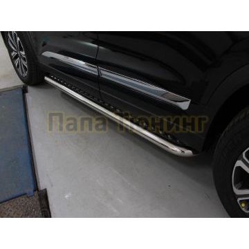 Пороги с площадкой 60,3 мм ТСС для Chery Tiggo 8 2020- Пороги с площадкой 60,3 мм ТСС для Chery Tiggo 8 2020-