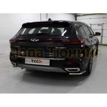 Защита задняя (уголки) 42,4 мм ТСС для Chery Tiggo 8 2020-