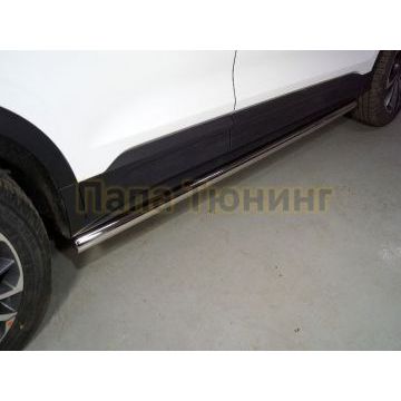 Пороги труба 60,3 мм ТСС для Geely Coolray 2020-2024 Пороги труба 60,3 мм ТСС для Geely Coolray 2020-2024