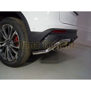 Защита задняя (уголки) 42,4 мм ТСС для Geely Coolray 2020-2024