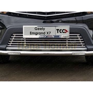 Решетка радиатора нижняя 12 мм ТСС для Geely Emgrand X7 2018-