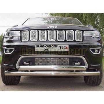 Решетка радиатора нижняя (лист) ТСС для Jeep Grand Cherokee 2017-
