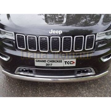 Решетка радиатора верхняя (лист AL) 7 шт ТСС для Jeep Grand Cherokee 2017-