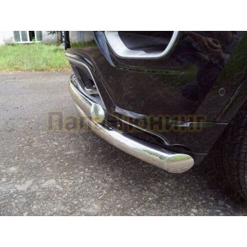 Защита передняя нижняя (двойная) 76,1/75 мм ТСС для Jeep Grand Cherokee 2017-