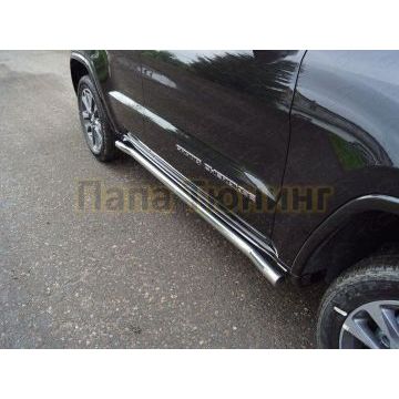 Пороги труба 60,3 мм ТСС для Jeep Grand Cherokee 2017-