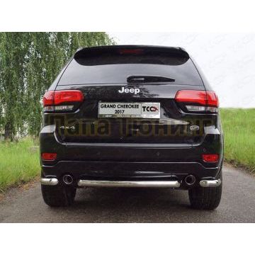 Защита задняя (центральная) 60,3 мм ТСС для Jeep Grand Cherokee 2017-