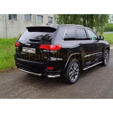 Защита задняя (уголки) 60,3 мм ТСС для Jeep Grand Cherokee 2017-