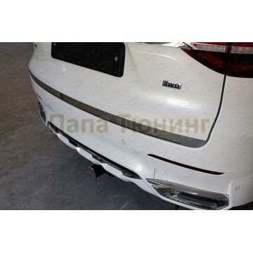 Накладка на заднюю дверь (лист зеркальный) ТСС для HAVAL F7 2019-2022 (1,5 л., 4WD)