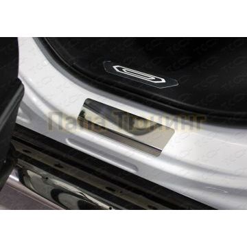 Накладки на пороги (лист зеркальный) 4шт ТСС для HAVAL F7 2019-2022 (1,5 л., 4WD)