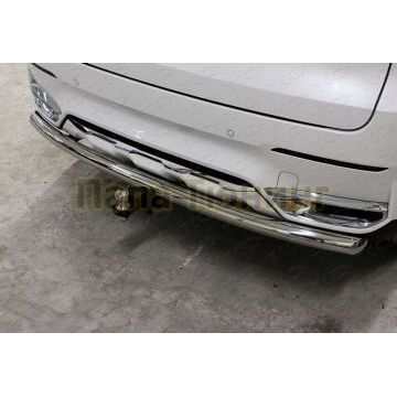 Защита задняя 60,3 мм ТСС для HAVAL F7 2019- 2022 (1,5 л., 4WD)